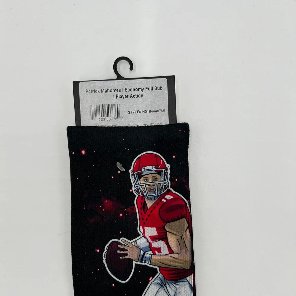 Strideline Patrick Mahomes II Kansas City Chiefs NFL Crew Socks Mens M/L‎ New